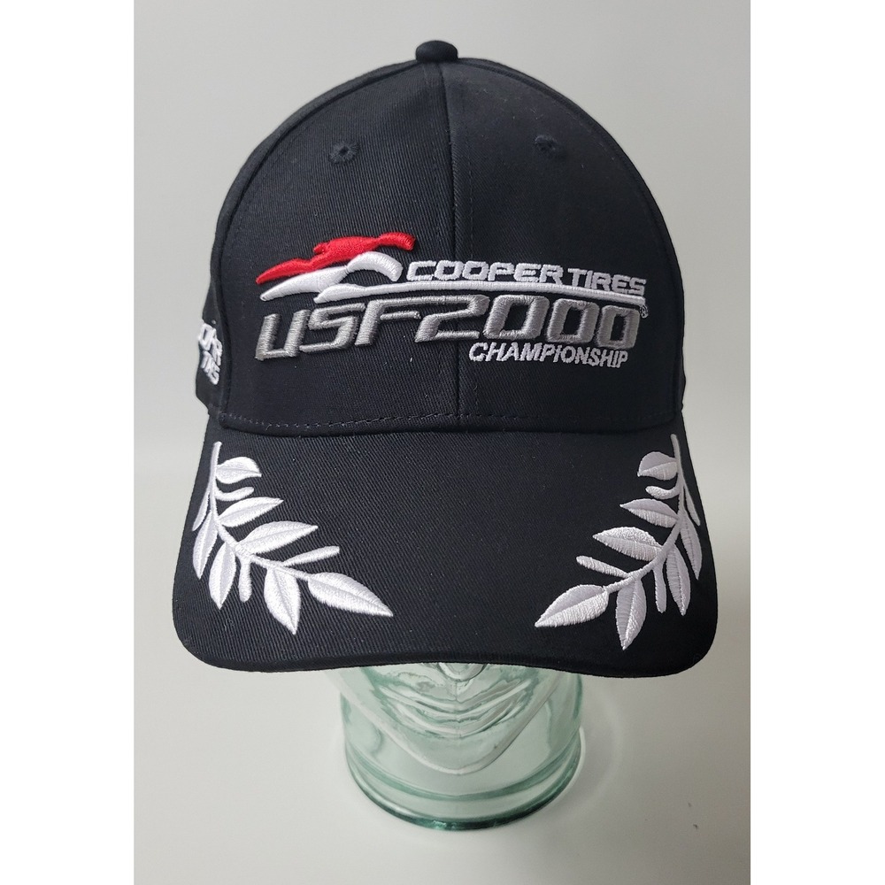 Cooper Tires USF2000 Championship Racing Hat‎ Black Laurel Leaves Adjustable Cap